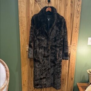 Donna Salyer’s Fabulous Faux Furs Rich Brown Faux Mink Full Length Coat